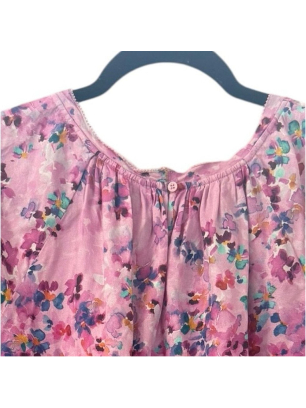 Soft Surroundings Brialla Pink Floral Blouse Top - size XL - Picture 8 of 8